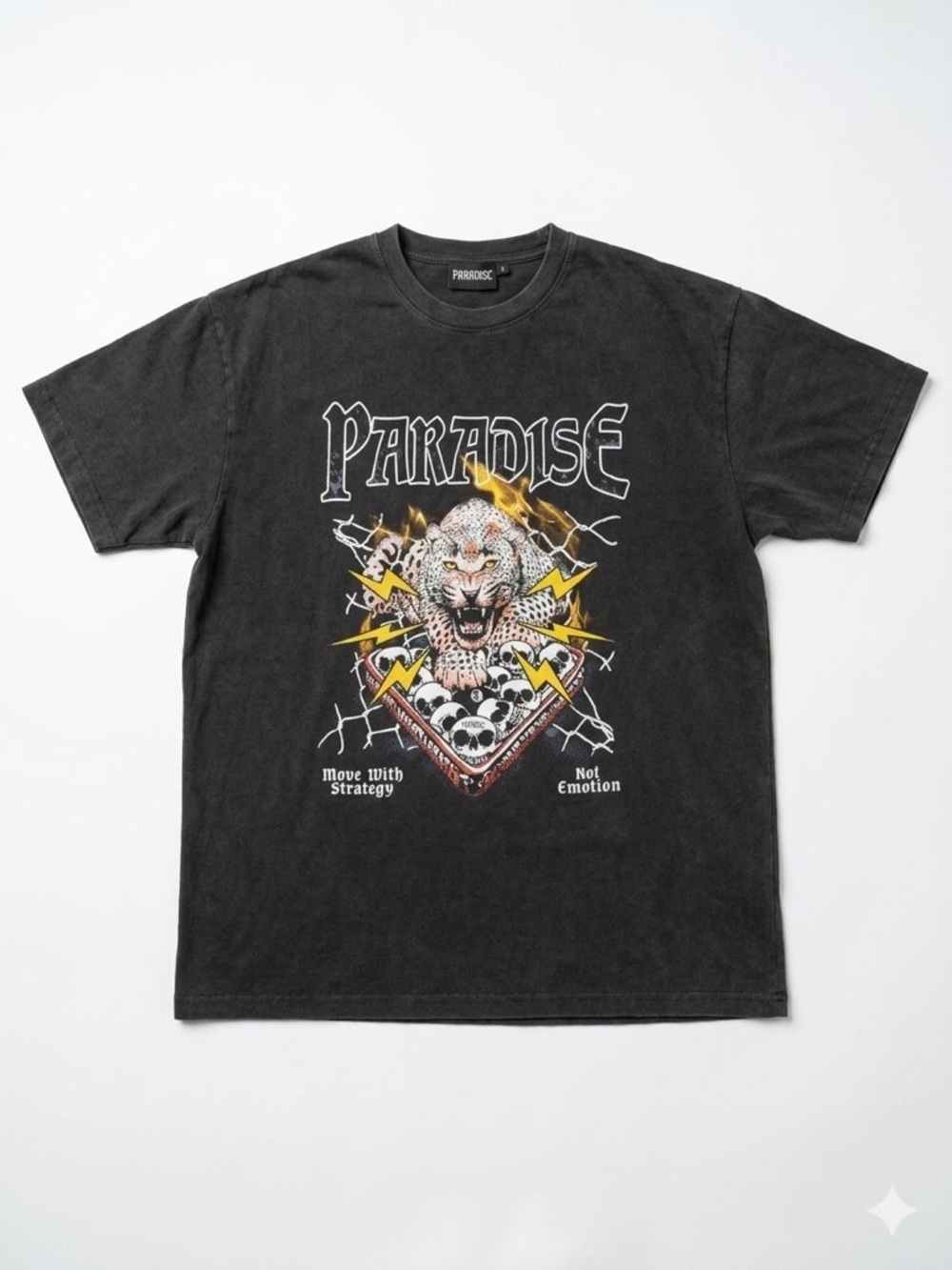 Black Graphic Short Sleeve Tee- 3XL